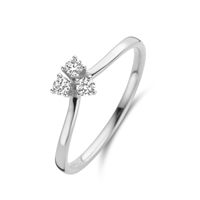Juliet ring meidum - 14 kt. hvidguld med brilliantslebne diamanter | Spirit Icons